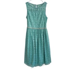 Speechless Teal Lace Dress Sleeveless Long Midi Girls 14